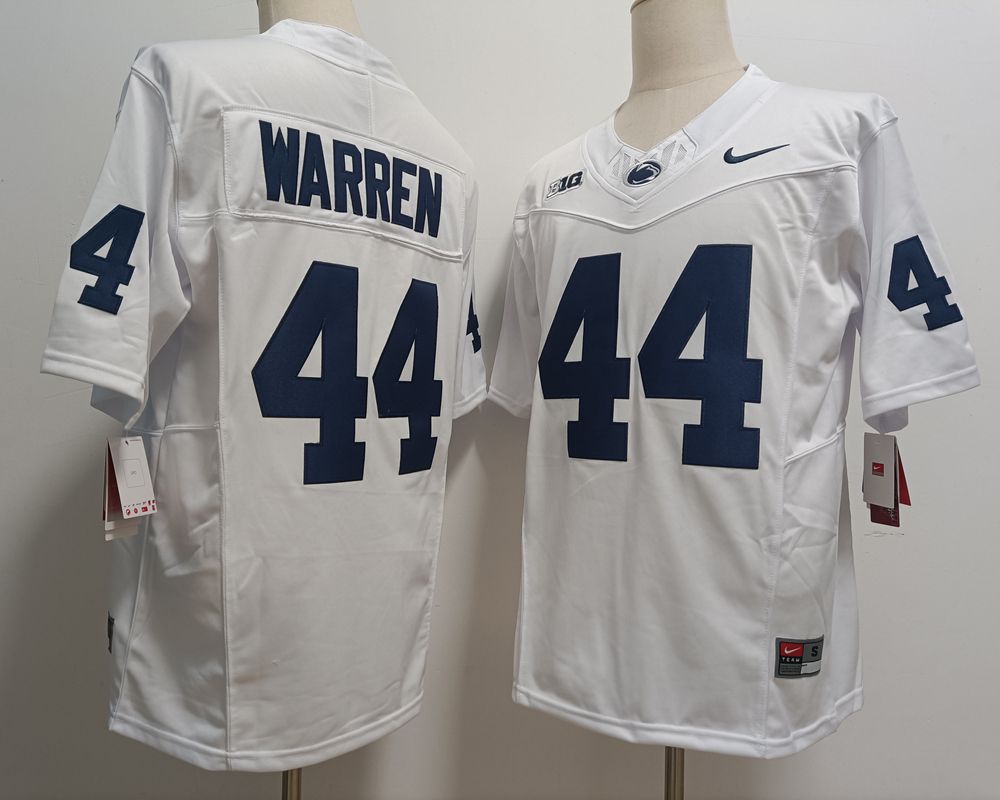Men Penn State Natty Lions #44 Warren White Nike 2025 NCAA Jersey